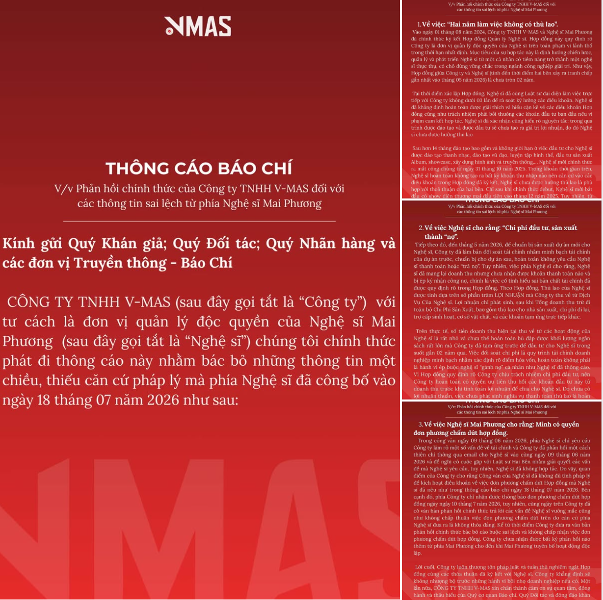 Hoa hậu Mai Phương và V-MAS liên tục tranh cãi về hợp đồng quản lý - Ảnh 2.