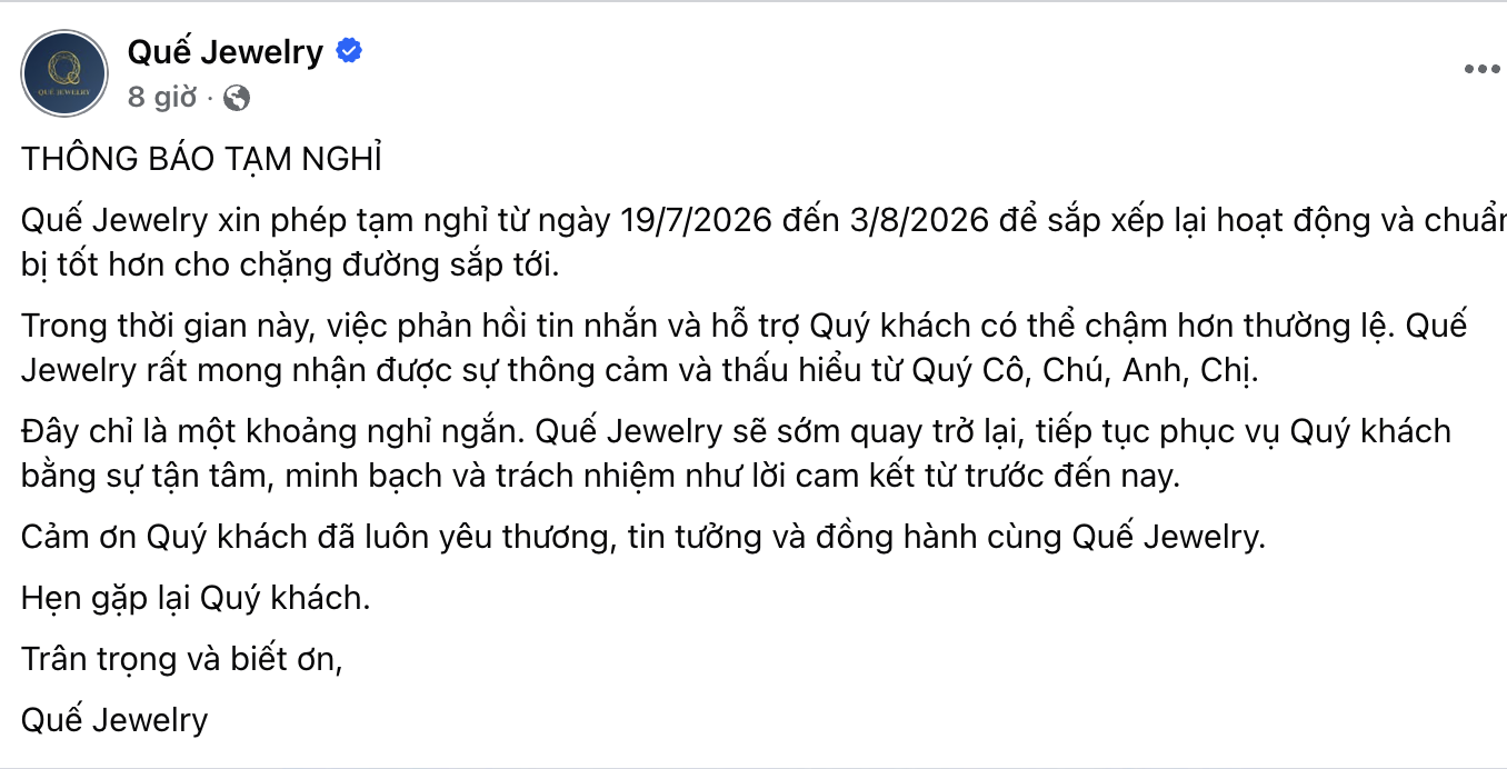 Nhiều tiệm kim cương đóng cửa trước, thông báo sau - Ảnh 3.