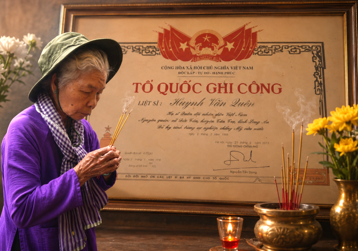Nguyễn Thị Lệ - người vợ son sắt của liệt sĩ Huỳnh Văn Quên 60 năm chờ chồng