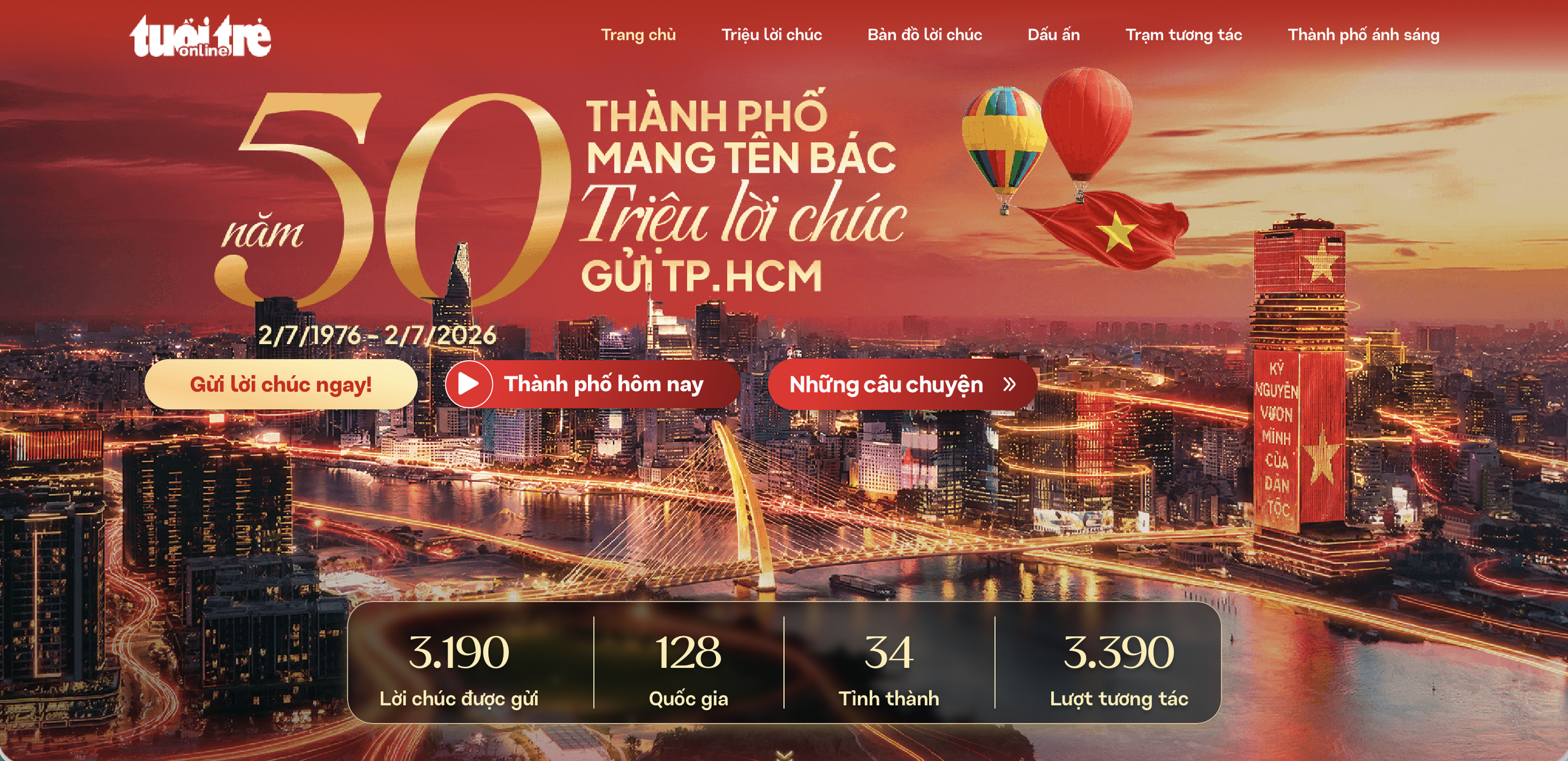 Hơn 3.200 lời chúc gửi TP.HCM cùng một niềm tự hào về thành phố mang tên Bác - Ảnh 1.