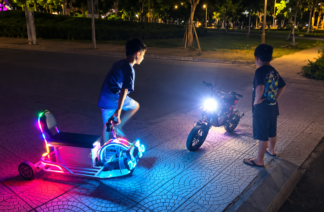 Giao xe điện phóng ga tới 30-40km/h cho trẻ em chạy, quá nguy hiểm - Ảnh 6.