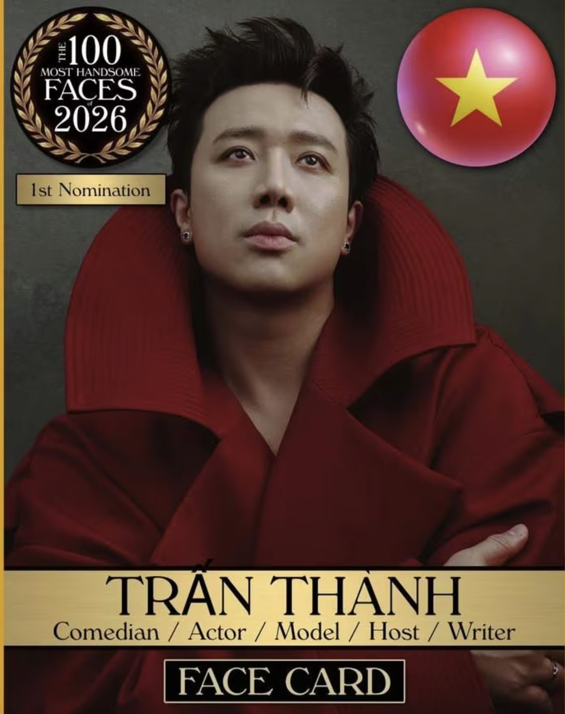 Trấn Thành có tên trong đề cử 100 gương mặt đẹp trai nhất thế giới - Ảnh 3.