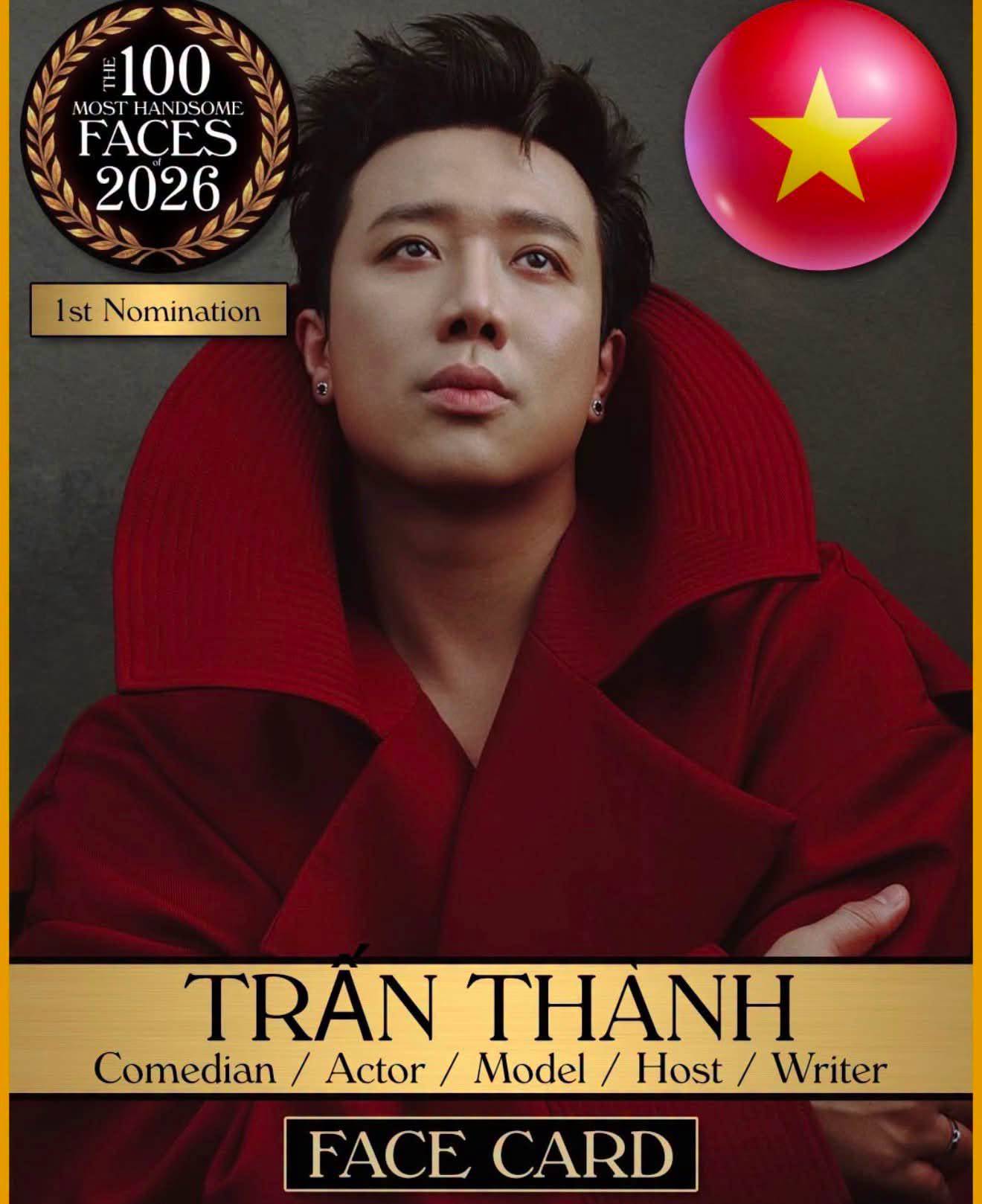 Trấn Thành ngỡ 'đẹp nhất phường Thạnh Mỹ Lợi' khi lọt đề cử Top 100 gương mặt đẹp thế giới - Ảnh 2.