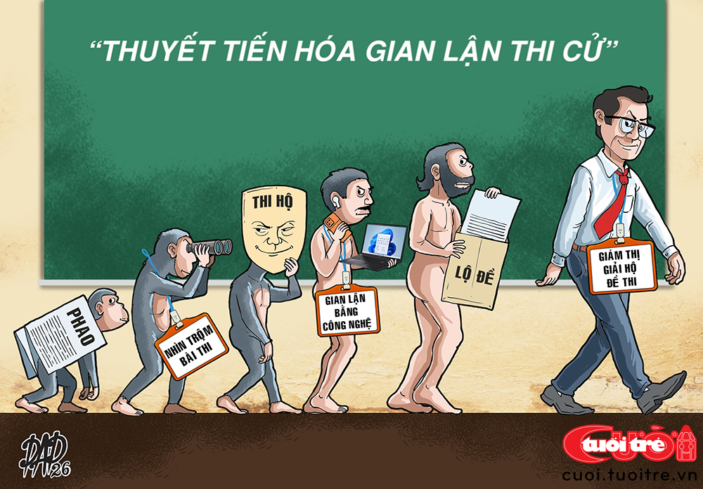 Thuyết tiến hóa trong gian lận thi cử - Ảnh 1.