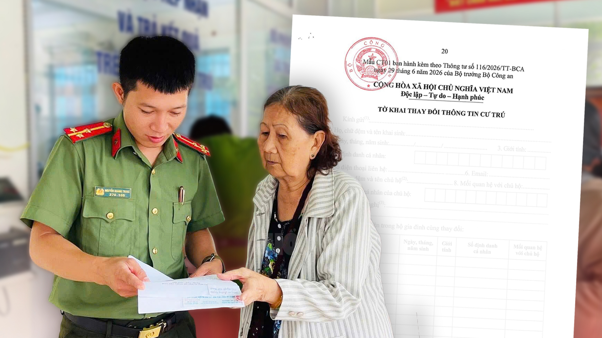 Hướng dẫn điền MẪU CT01 mới theo Thông tư 116 khi đăng ký cư trú - Ảnh 1.
