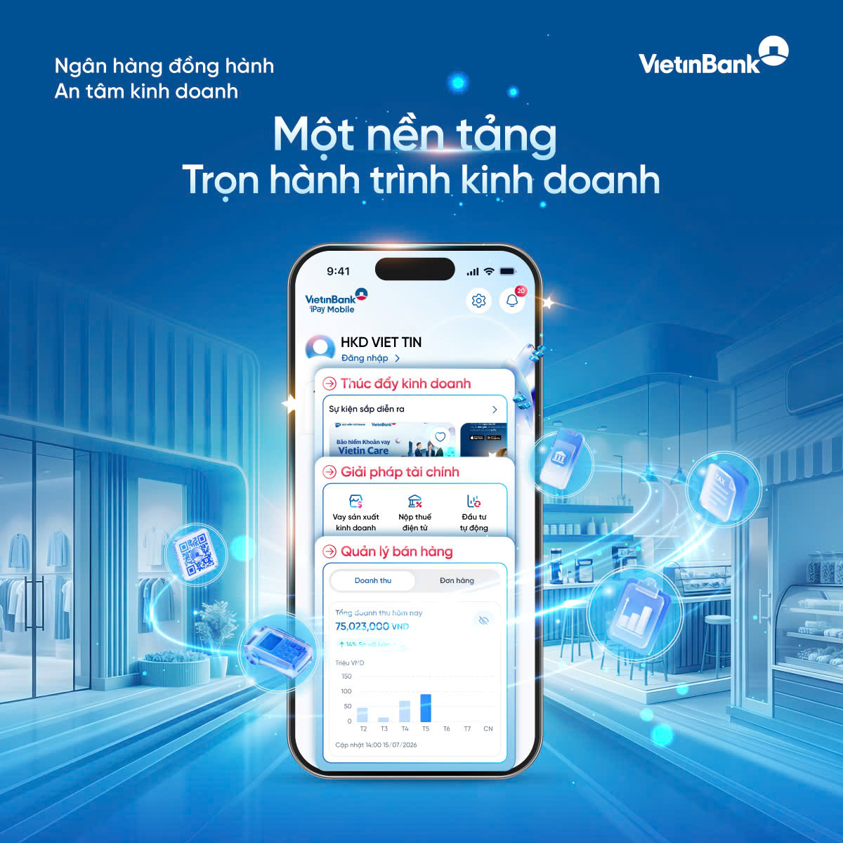 VietinBank ra mắt nền tảng quản lý bán hàng cho hộ kinh doanh - Ảnh 1.