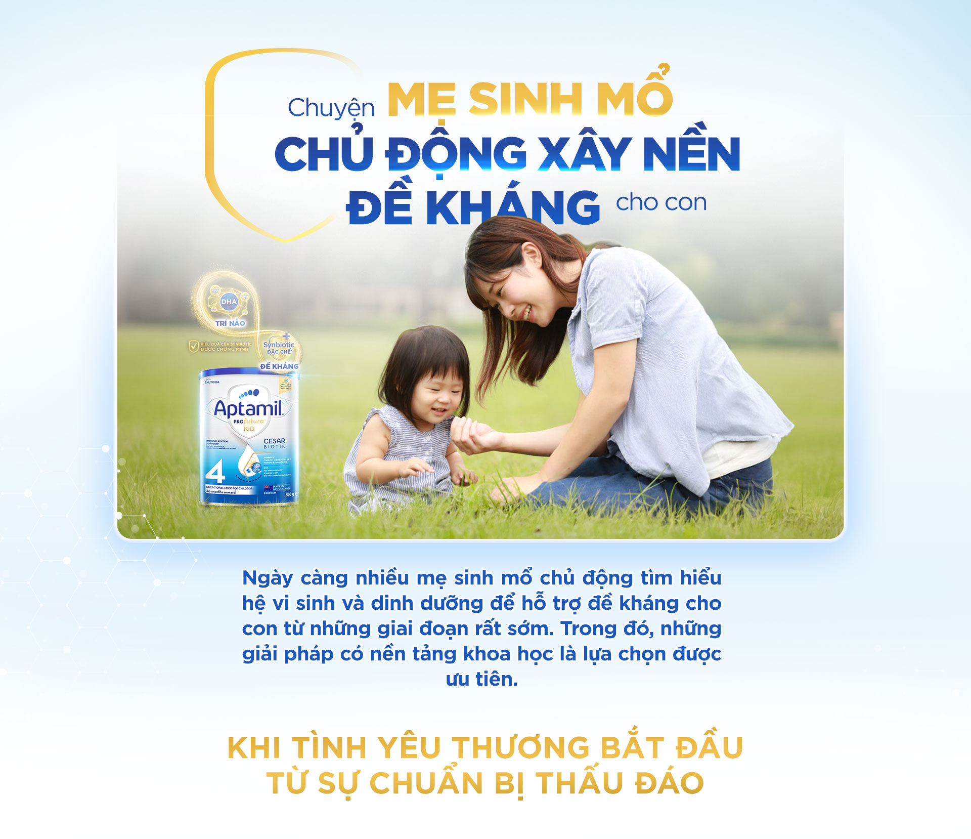 Chuyện mẹ sinh mổ chủ động xây nền đề kháng cho con
