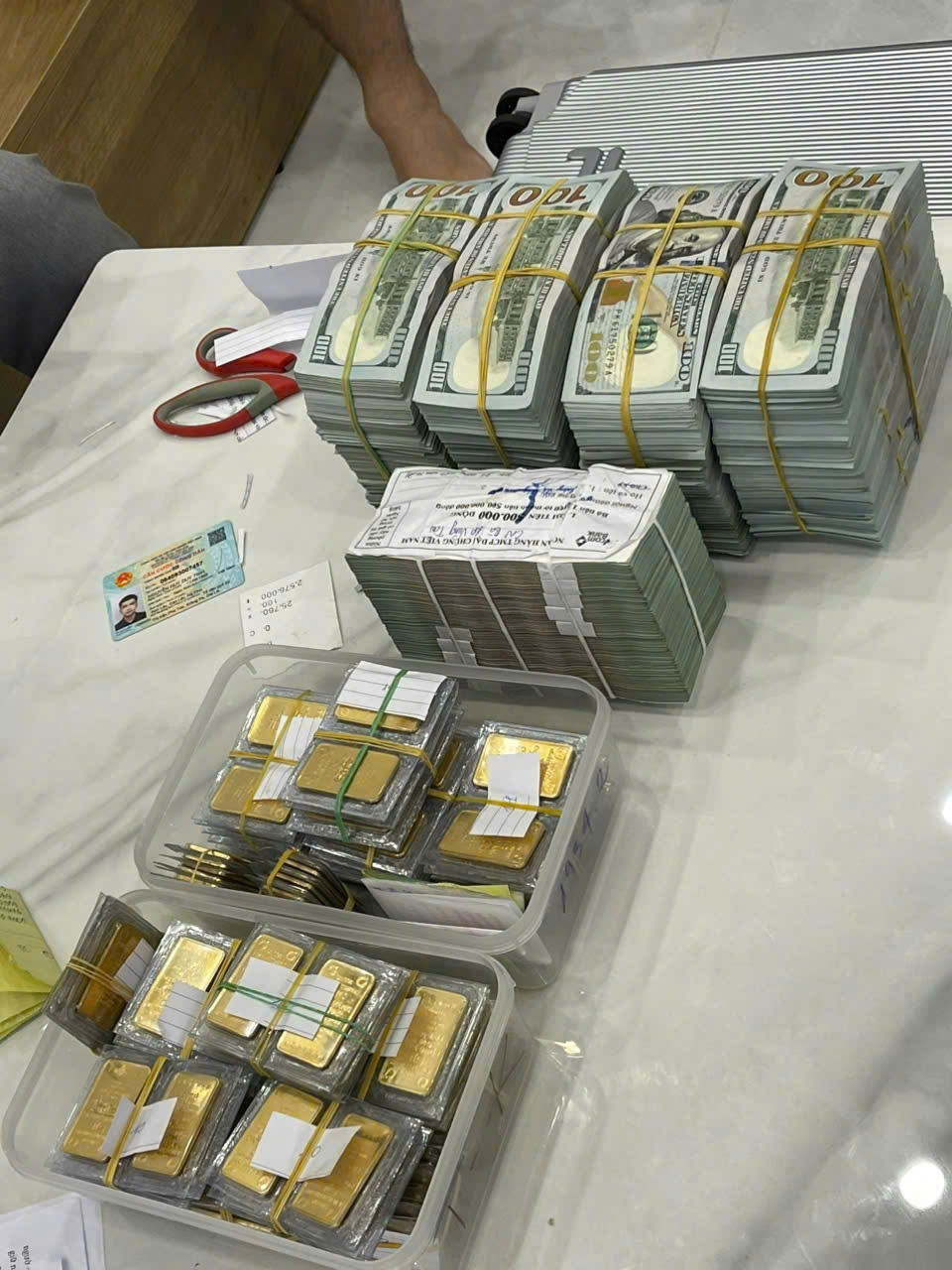 Bố mẹ Mr Pips rút trăm tỉ mua 314 lượng vàng, USD chia vào vali mang đi gửi khi con bị bắt - Ảnh 2.