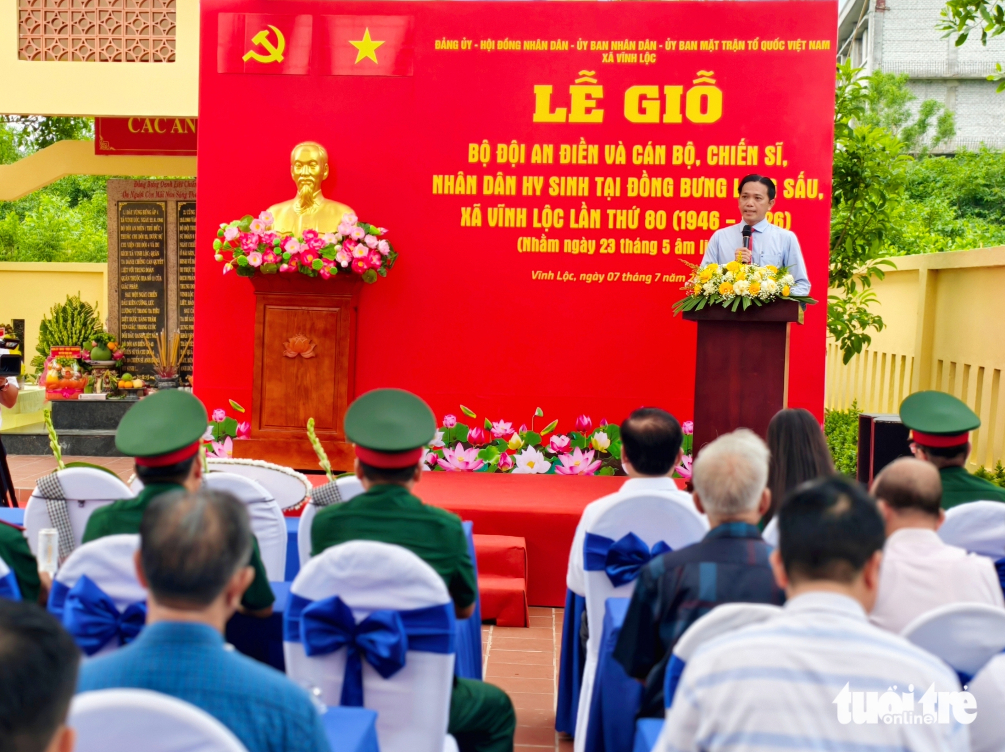 Xúc động trước hàng ghế tri ân tại lễ giỗ bộ đội An Điền ở xã Vĩnh Lộc, TP.HCM - Ảnh 2.
