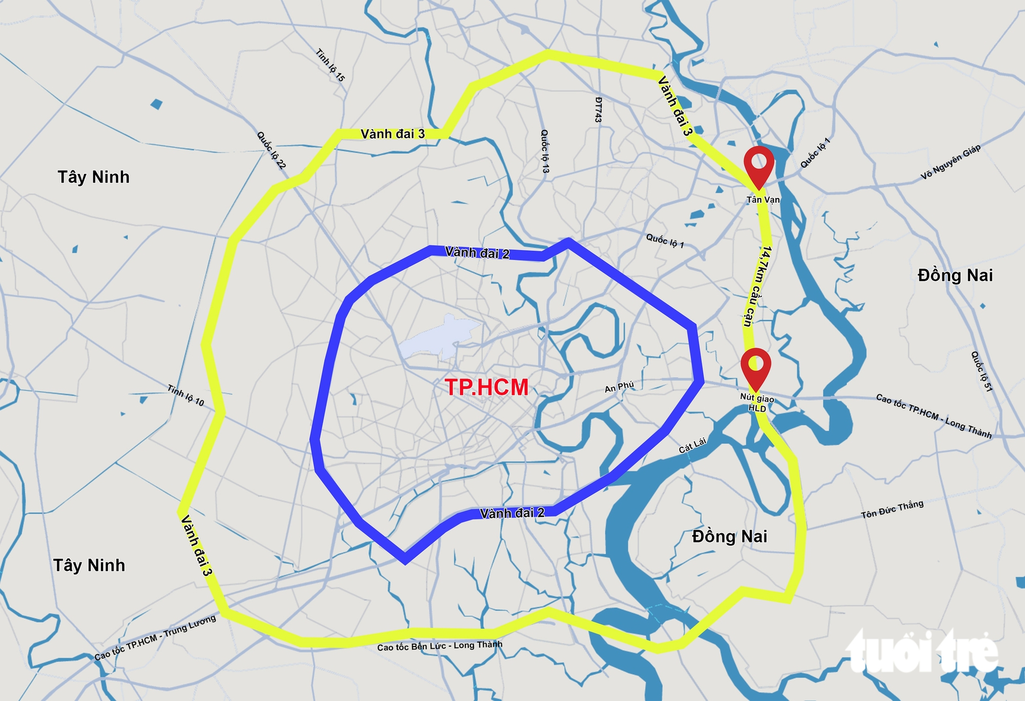 Vành đai 3 TP.HCM vào ‘chặng cuối’, diện mạo tuyến phía Đông đã rõ nét - Ảnh 4.