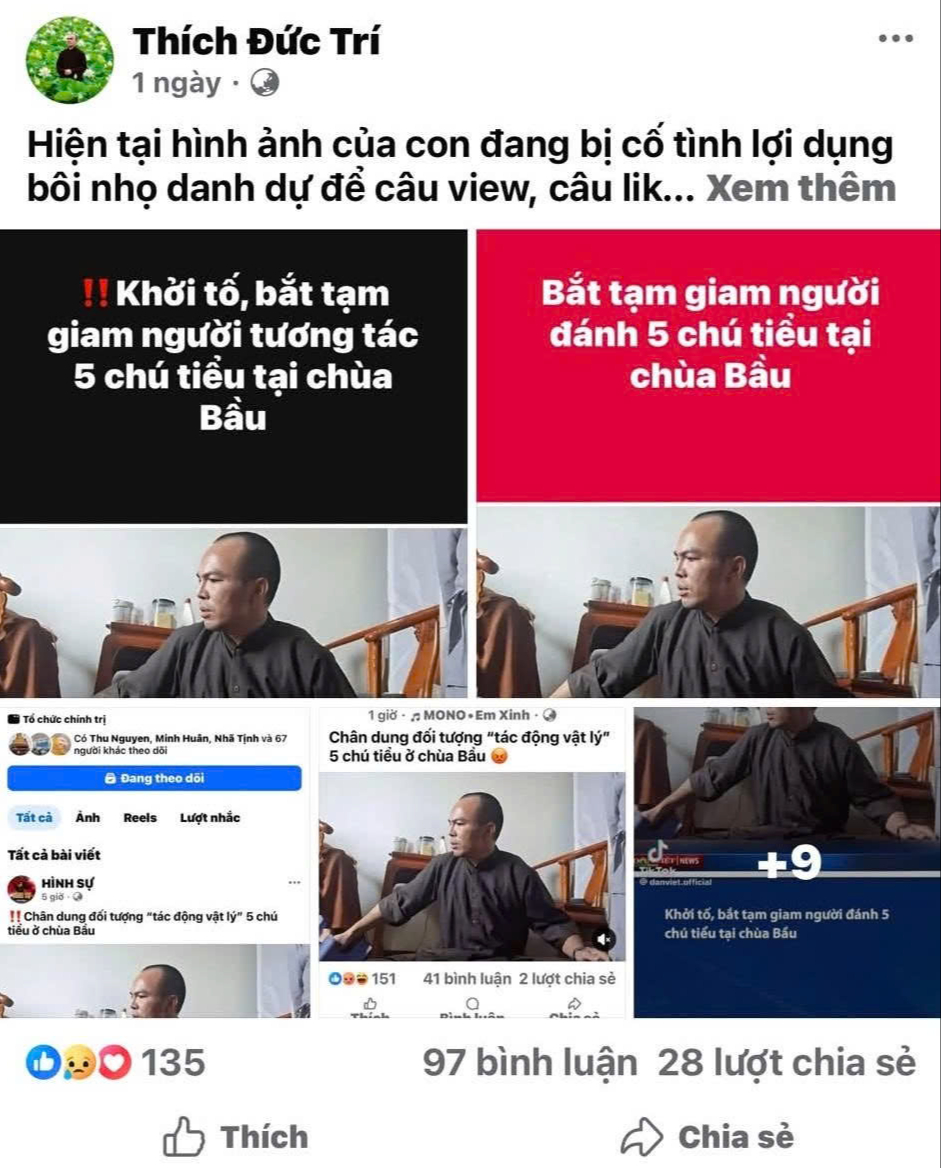 Công an xử lý người đăng ảnh AI sai sự thật về vụ người đàn ông đánh 5 chú tiểu ở chùa Bầu - Ảnh 4.
