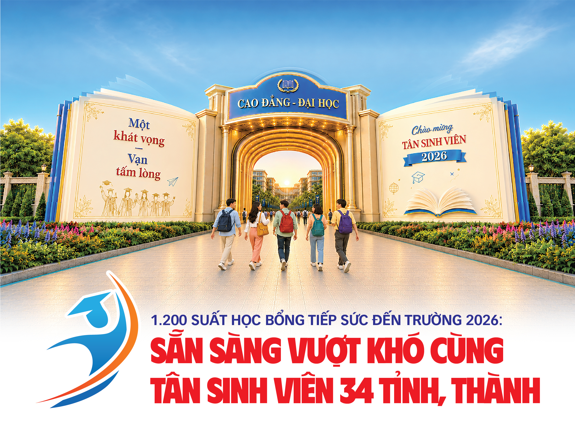 1.200 suất học bổng Tiếp sức đến trường 2026: Sẵn sàng vượt khó cùng tân sinh viên 34 tỉnh thành