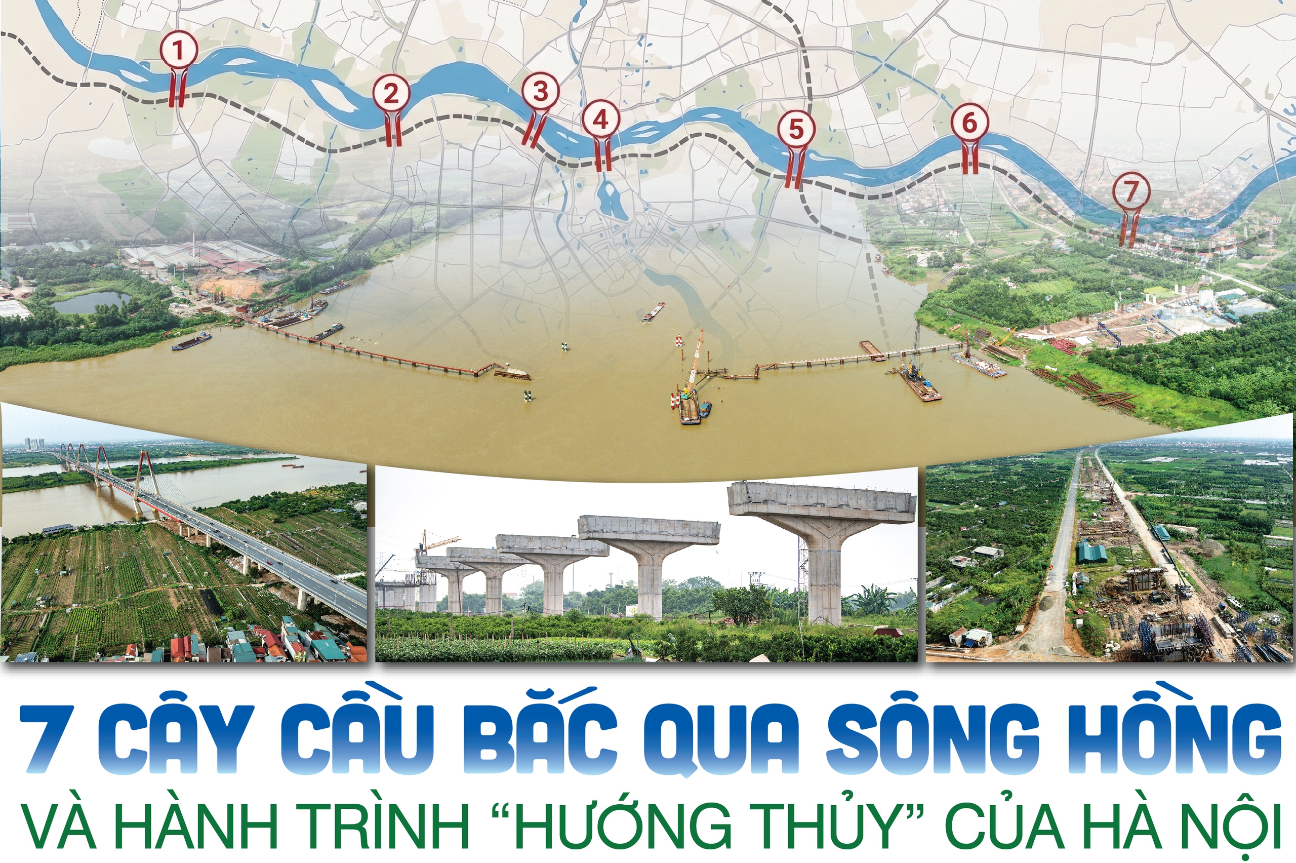 7 cây cầu bắc qua sông Hồng và hành trình ‘hướng thủy’ của Hà Nội