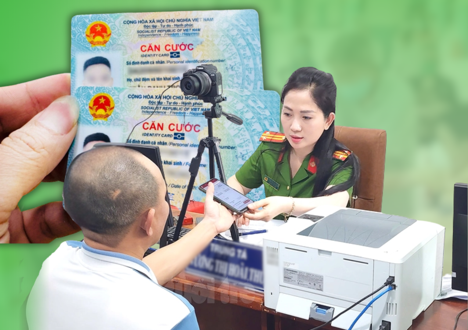 Hướng dẫn người dân đổi thẻ căn cước miễn phí, không cần lấy lại sinh trắc học - Ảnh 1.