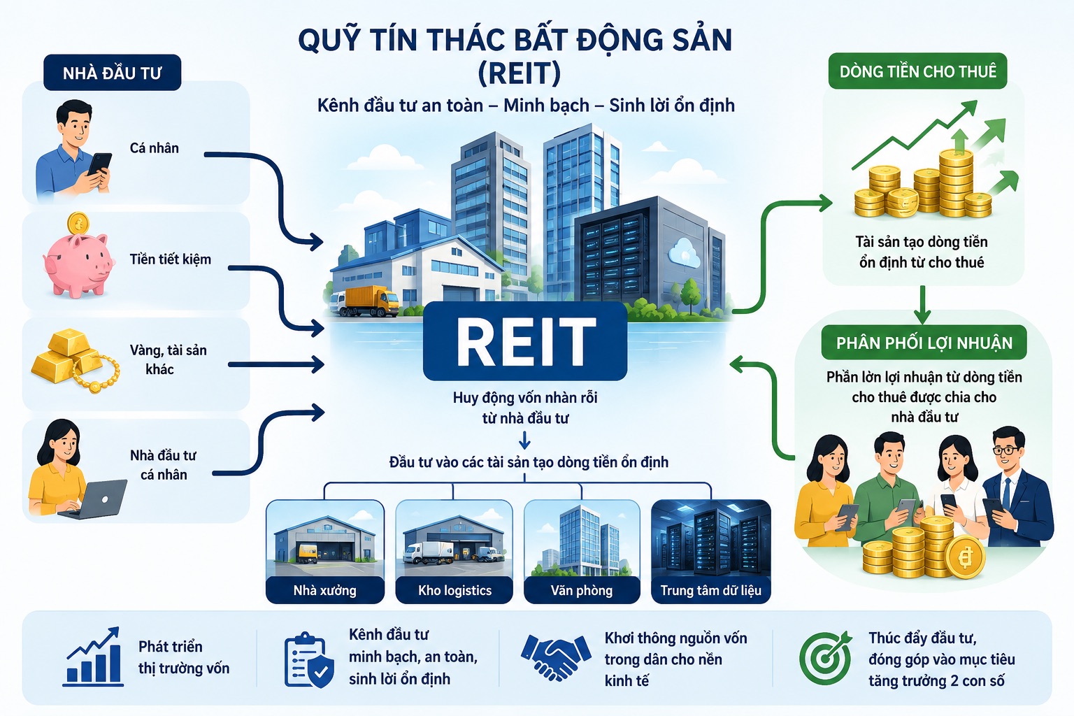 Chuyên gia: Khơi thông vốn nhàn rỗi cho tăng trưởng từ Quỹ tín thác đầu tư bất động sản - Ảnh 1.