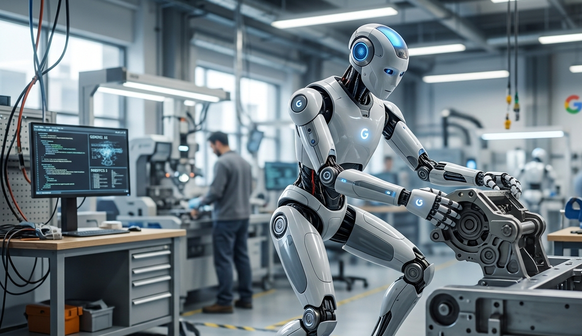 Google đưa Gemini vào robot hình người, điều khiển toàn thân bằng AI - Ảnh 1.