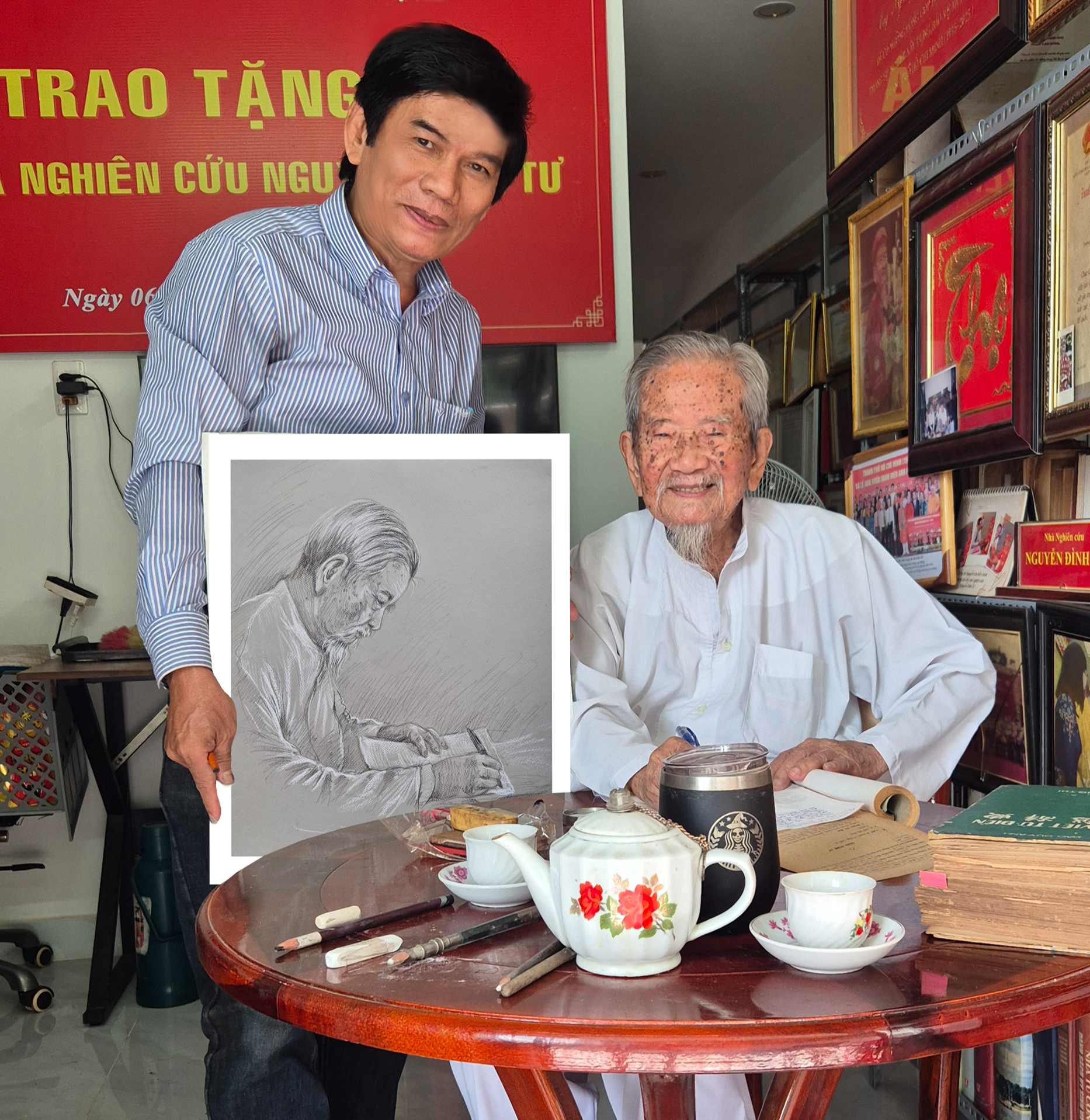 Điều gì khiến họa sĩ Lê Sa Long quên thời gian bên cụ Nguyễn Đình Tư? - Ảnh 3.
