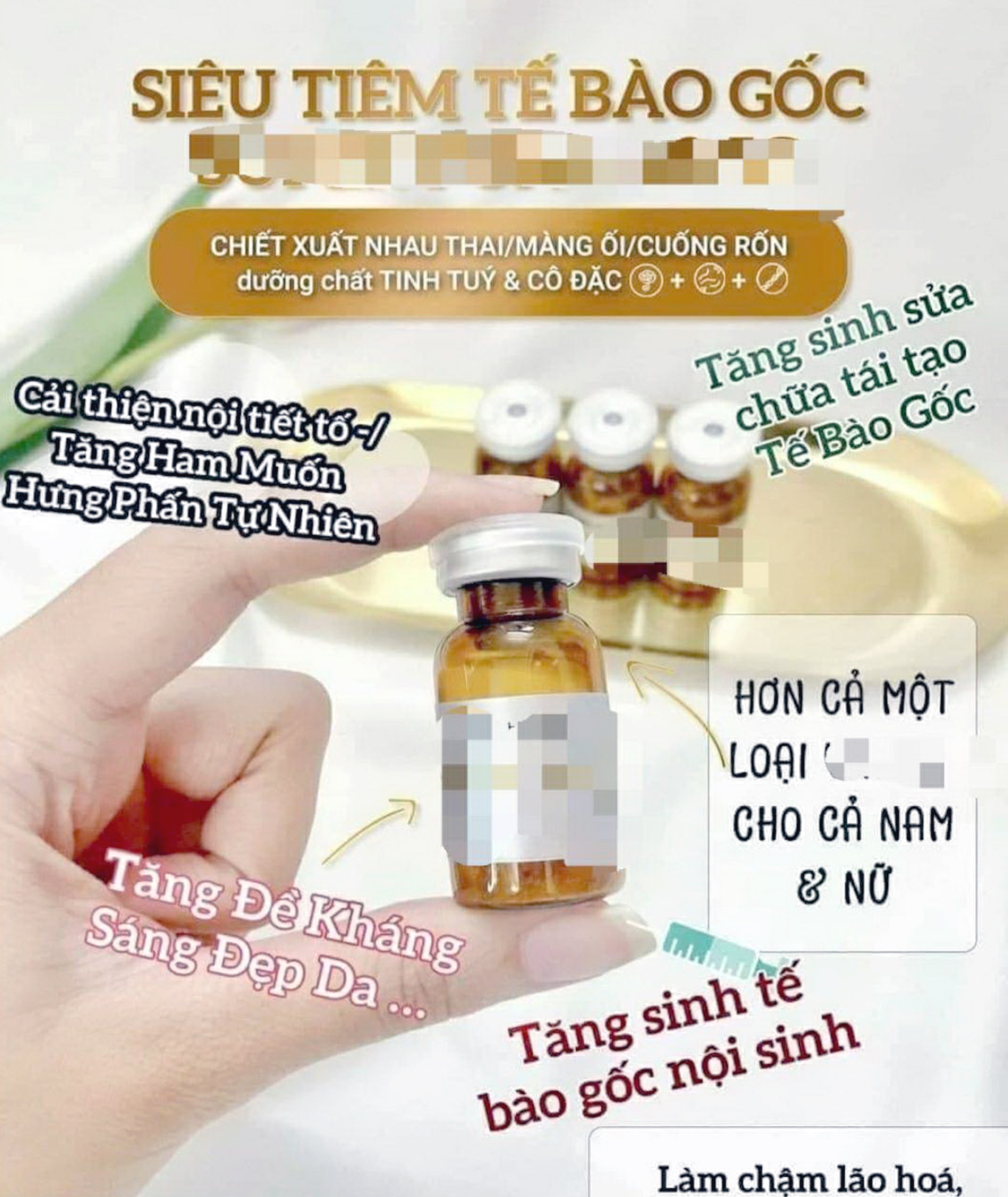 Bộ Y tế chưa cấp phép cho sản phẩm làm đẹp từ tế bào gốc người - Ảnh 1.