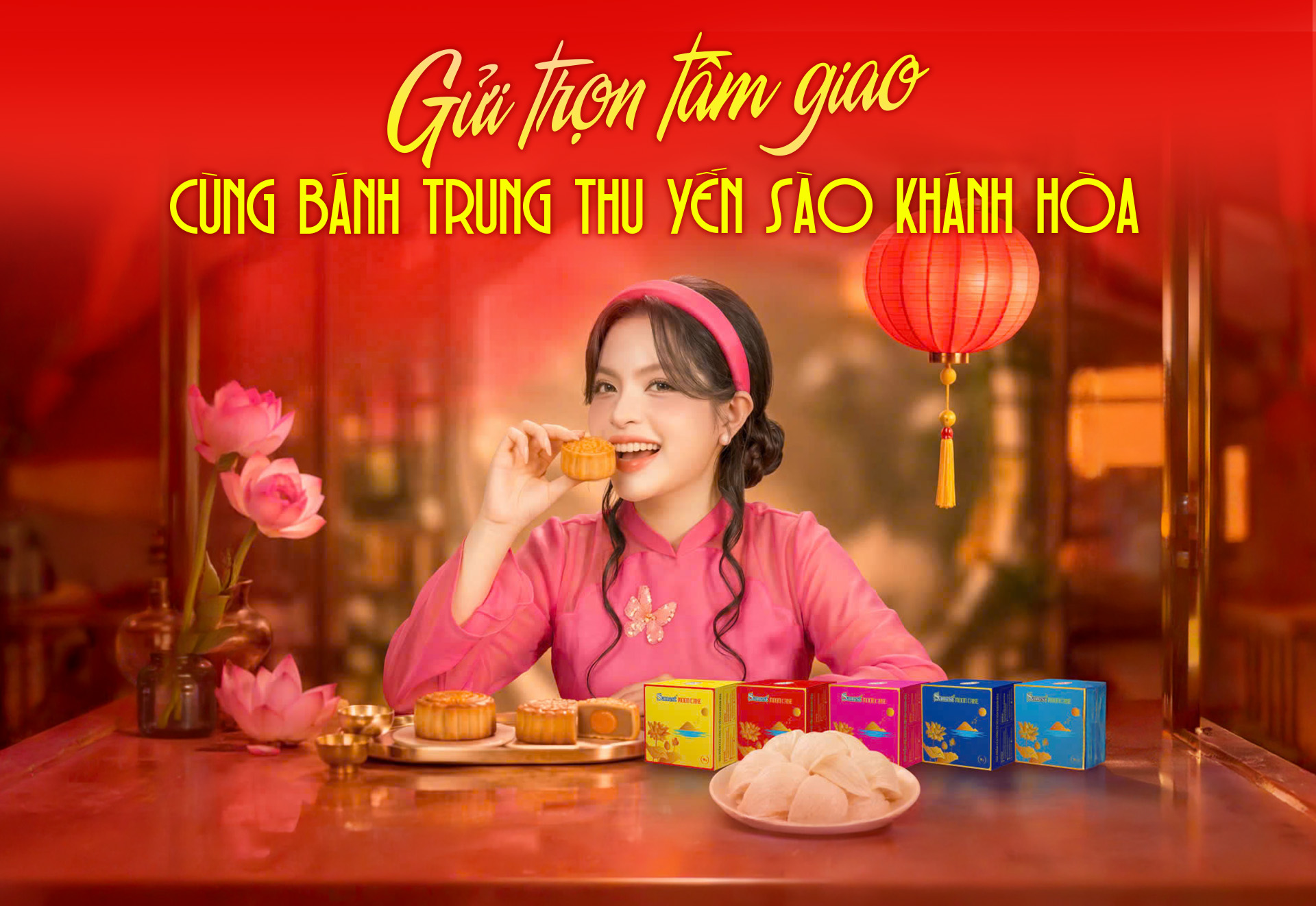 Gửi trọn tâm giao cùng bánh Trung thu yến sào Khánh Hòa