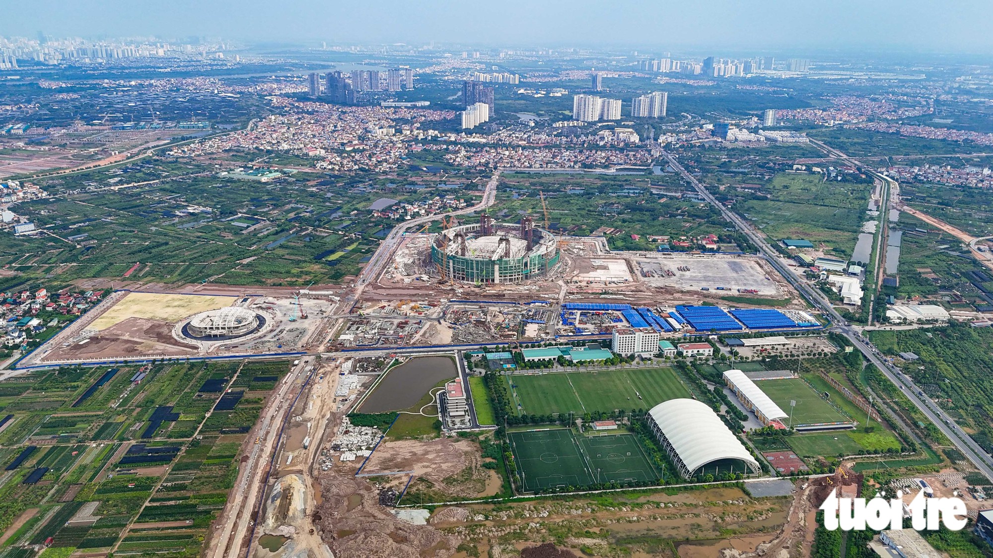 Công trường sân vận động 60.000 chỗ tại Hưng Yên vừa đón Chủ tịch FIFA tới thăm, chuẩn bị lắp mái vòm hơn 8.500 tấn - Ảnh 18.