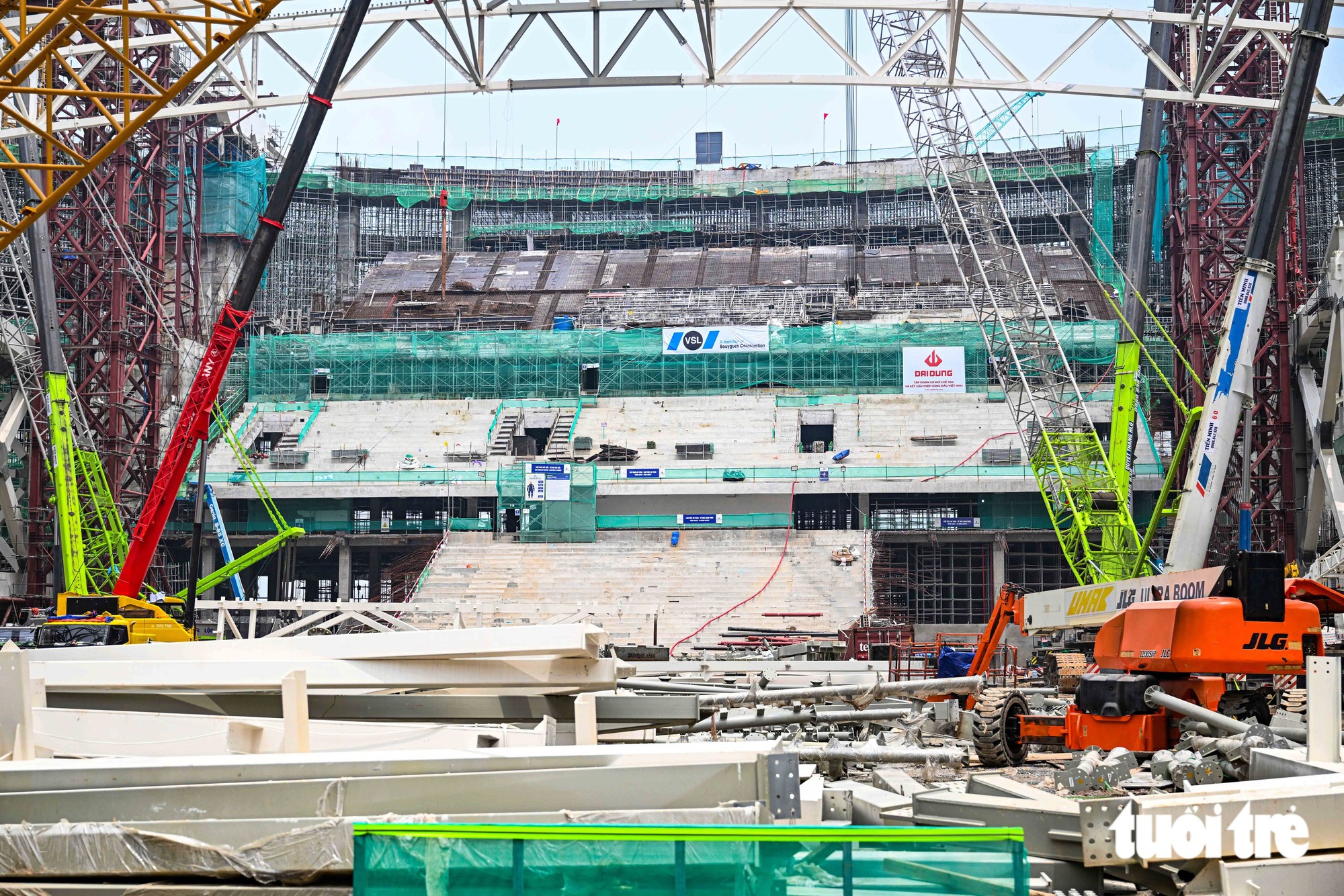 Công trường sân vận động 60.000 chỗ tại Hưng Yên vừa đón Chủ tịch FIFA tới thăm, chuẩn bị lắp mái vòm hơn 8.500 tấn - Ảnh 13.