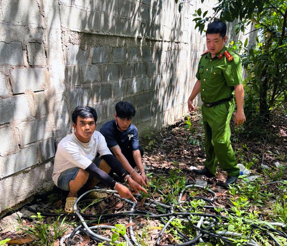 Khởi tố, bắt giam hai người cắt dây điện trên cao tốc, lấy đồng bán phế liệu - Ảnh 1.