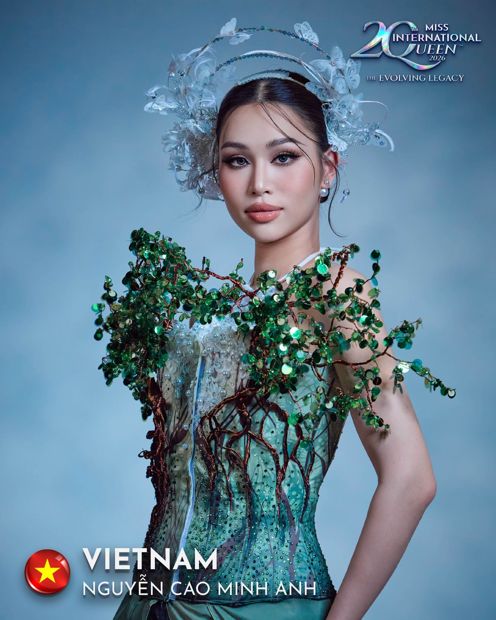 Minh Anh mang mùa bướm Cúc Phương lên sân khấu Miss International Queen - Ảnh 9.