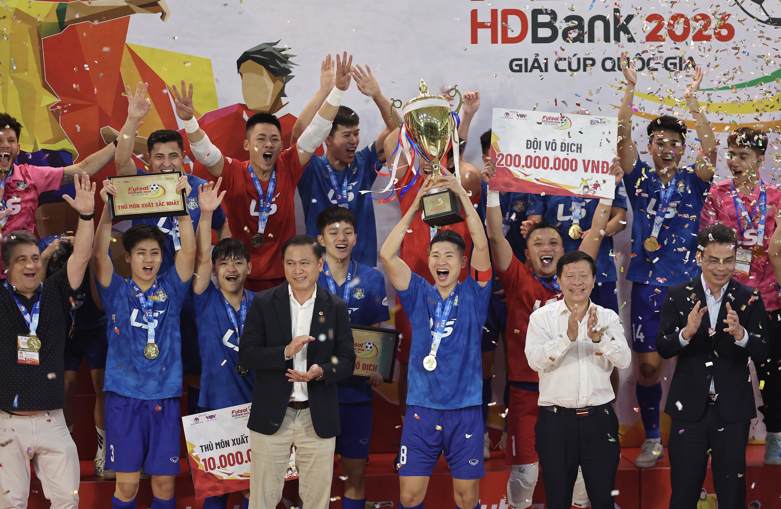 CLB Thái Sơn Bắc vô địch Giải futsal Cúp quốc gia 2026 - Ảnh: BTC