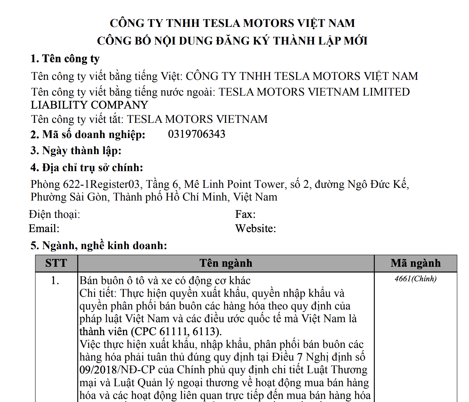 Hãng xe Tesla của Elon Musk vừa chính thức mở doanh nghiệp tại Việt Nam? - Ảnh 2.