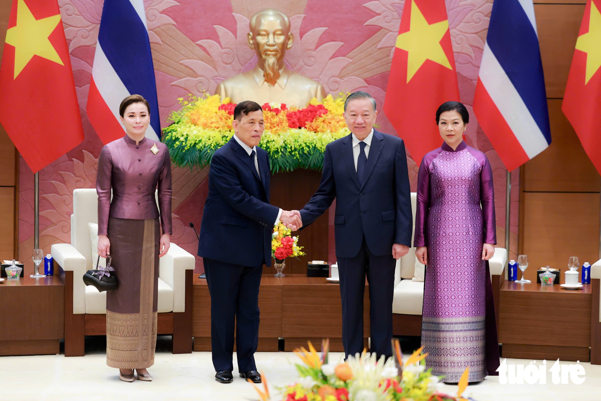 Tổng Bí thư, Chủ tịch nước Tô Lâm chủ trì lễ đón chính thức Nhà Vua Thái Lan - Ảnh 2.