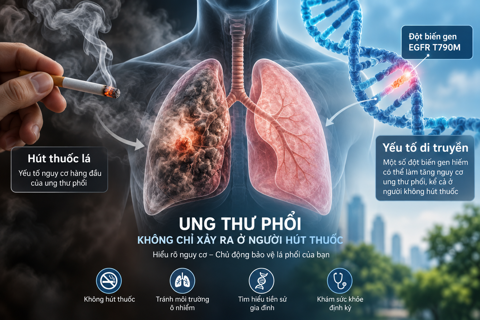 Gen hiếm làm tăng nguy cơ ung thư phổi dù không hút thuốc - Ảnh 2.