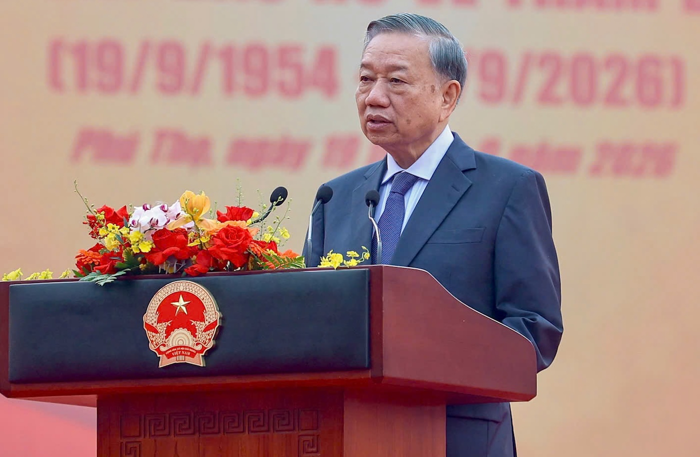 Tổng Bí thư, Chủ tịch nước Tô Lâm dự lễ khánh thành tượng đài 'Bác Hồ với Ngày hội non sông' - Ảnh 3.