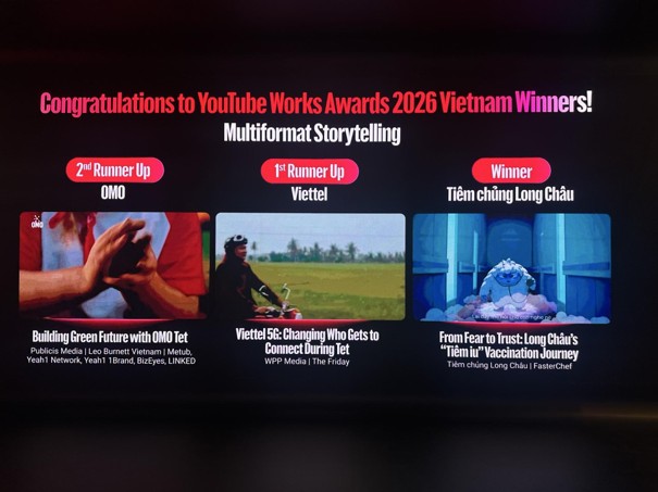 Long Châu giành giải Top 3 “Best of Vietnam” tại YouTube Works Awards Vietnam 2026 - Ảnh 3.