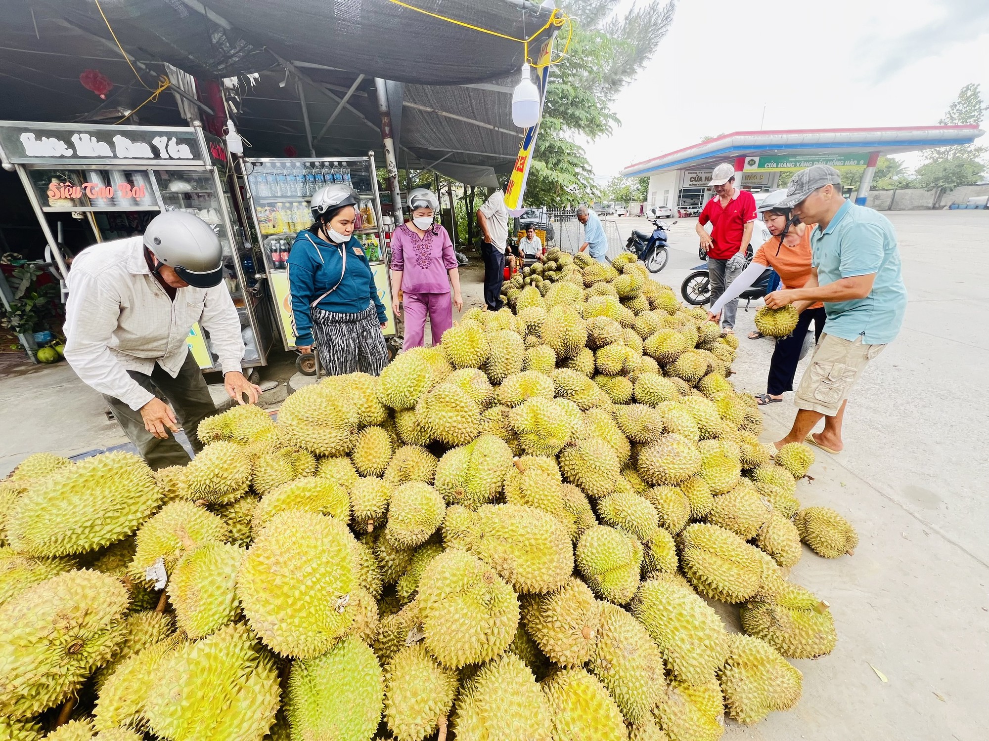 Giá cả đầu ngày: Sầu riêng giảm giá nhẹ, gạo huyết rồng vẫn giữ đầu ra ổn định - Ảnh 1.
