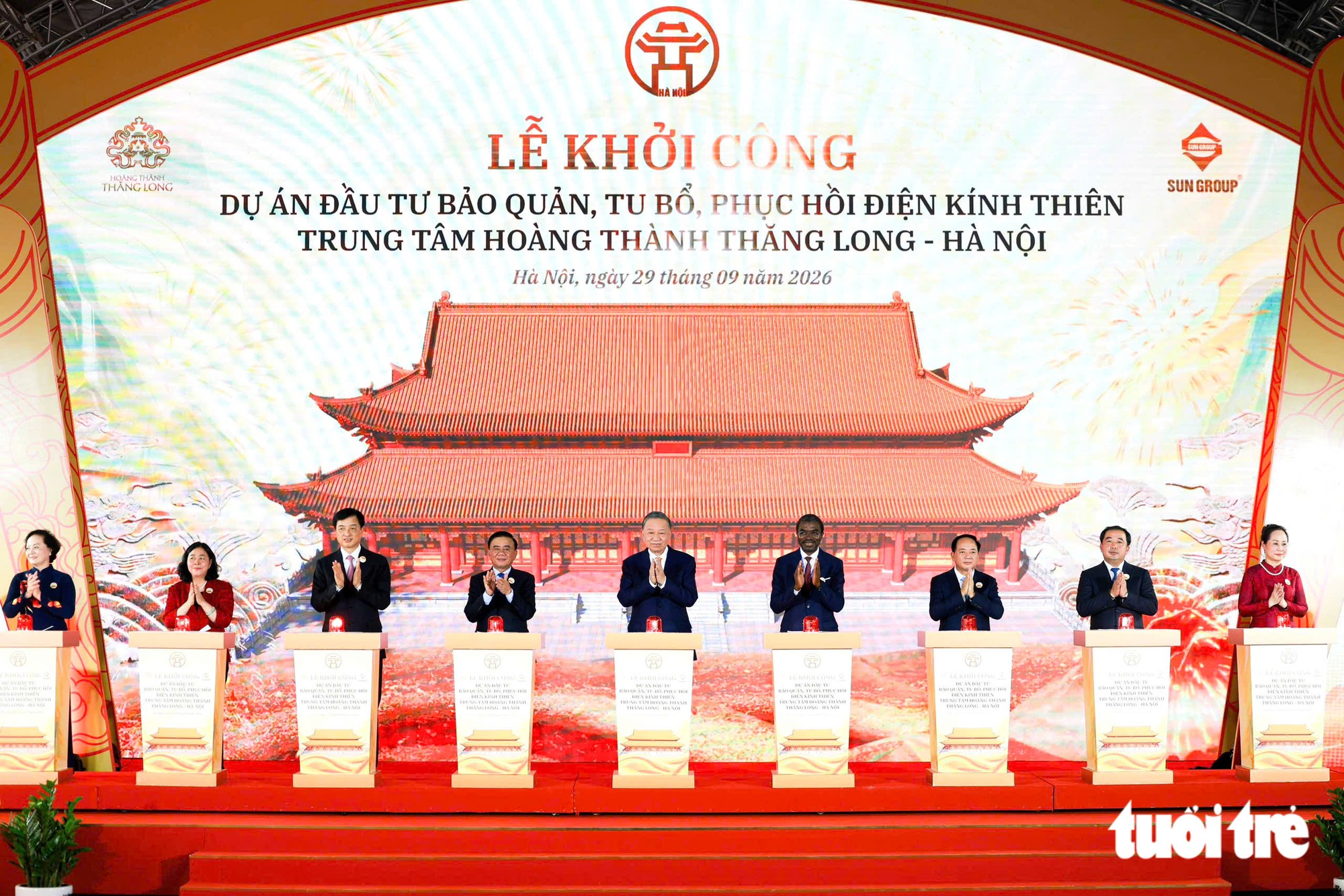 Tổng Bí thư Tô Lâm khởi công điện Kính Thiên  - Ảnh 2.