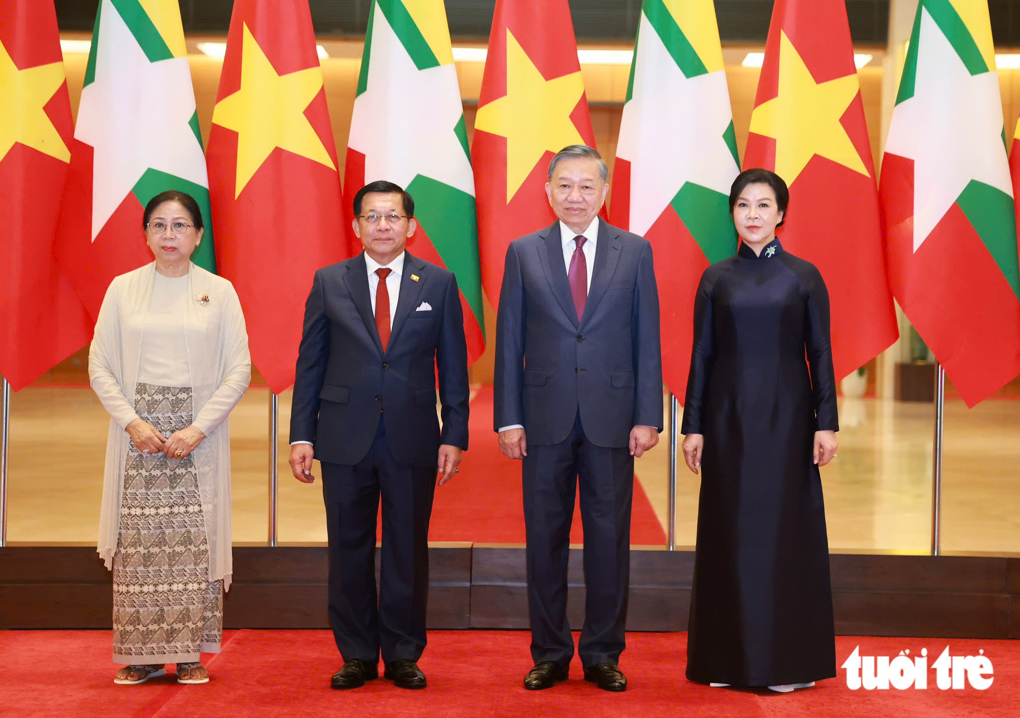 Lễ đón chính thức Tổng thống Myanmar Min Aung Hlaing lần đầu thăm Việt Nam - Ảnh 5.
