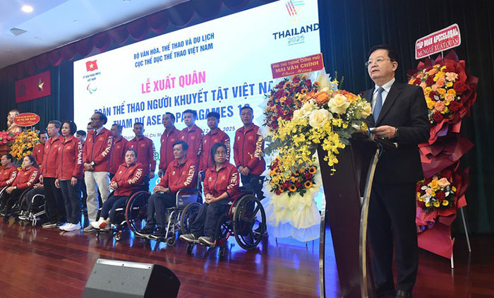 Lễ xuất quân của Đoàn Thể thao người khuyết tật Việt Nam tham dự ASEAN Para Games 13