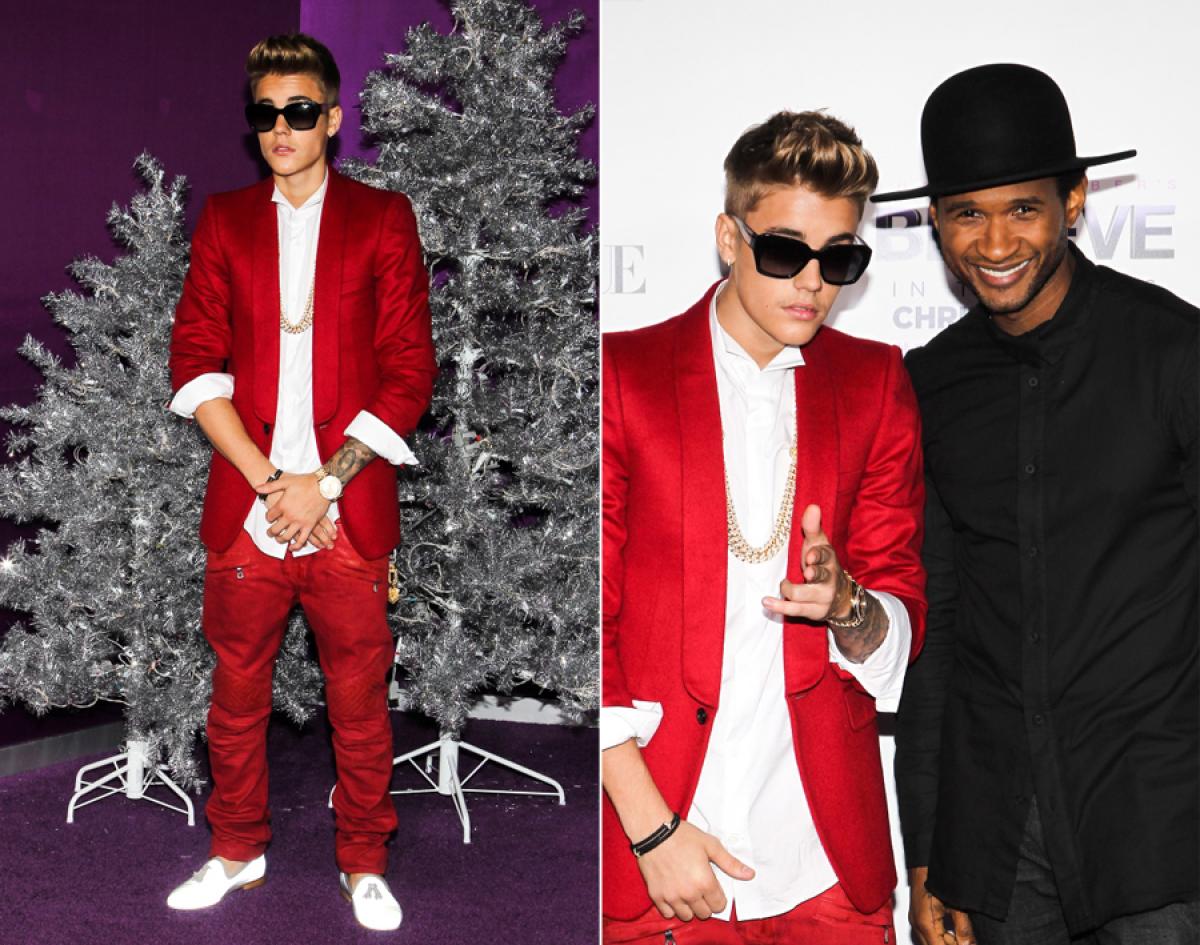 
	Justin Bieber v&agrave; bạn t&ecirc;n l&agrave; Usher b&ecirc;n c&acirc;y th&ocirc;ng Noel ng&agrave;y 18-12