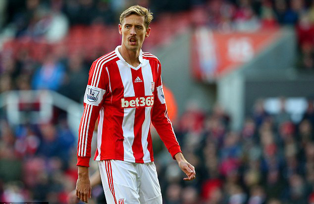 
	Peter Crouch trong m&agrave;u &aacute;o Stoke City