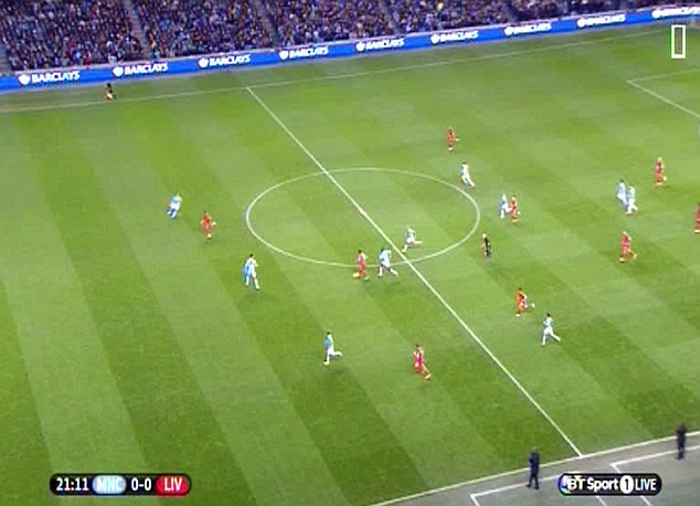 Pha bóng cho thấy rõ ràng cầu thủ của Liverpool chưa việt vị