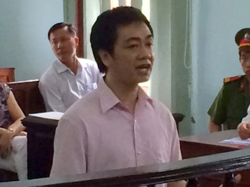 Bị cáo Huỳnh Thanh Hùng tại phiên tòa