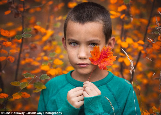 Reserved: My sweet boy... one of my camera shy kiddos, Ms Holloway captioned this image on her blog. Pictured, Adrian, eight