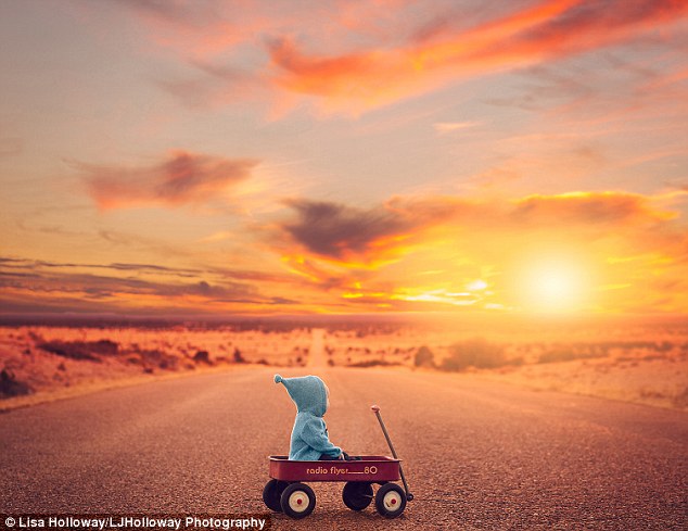 Setting sun: Being a mom of ten is amazing! she says. My family has so many different strengths, interests, talents, and personalities. Pictured, Gabriel