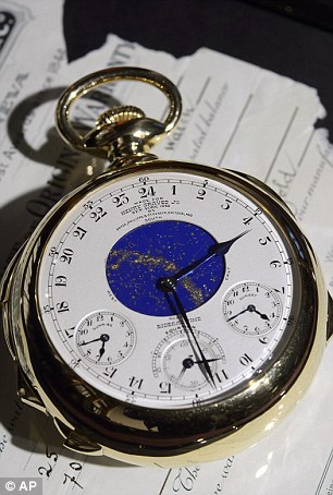 In total, the timepiece - with two clock faces, one on each side - has 24 complications. One shows the phases of the Moon, others the times of sunset and sunrise in New York and even the pattern of the stars each night above Mr Graves&rsquo;s apartment in the city