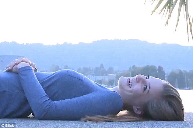 Jealous: But her ire exploded when she found out her husband was among those who voted 20-year-old mother-of-one Jil (pictured) in as Blicks Girl of the Year in 2012 Vicious: The unnamed 51-year-old, from St Galler in Switzerland, launched a vicious campaign of hate against the model, known only as Jil (pictured), who regularly appears semi-nude in popular tabloid Blick&nbsp;