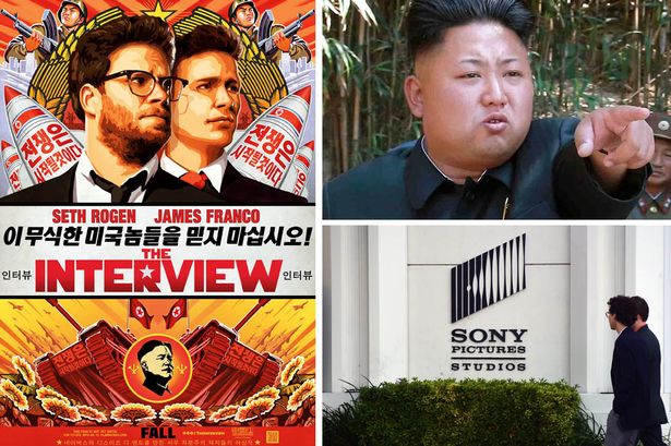 Bộ phim h&agrave;i The Interview bị Triều Ti&ecirc;n phản ứng v&igrave; xuy&ecirc;n tạc l&atilde;nh đạo Kim Jong-un. Ảnh: Mirror