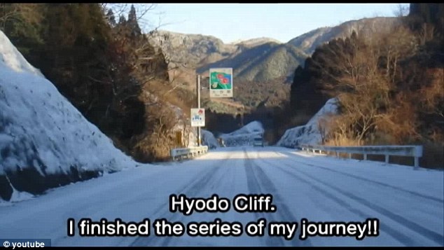 Yassan journeyed from Hokkaido island to Hyodo Cliff on Kyushu island where his trek ended
