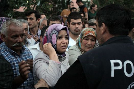 Relatives try to get information outside a local hospital after an explosion and fire at a coal mine in Soma, in western Turkey, Tuesday, May 13, 2014. An explosion and fire at a coal mine in western Turkey killed at least one miner Tuesday and left up to 300 workers trapped underground, a Turkish official said. Twenty people were rescued from the mine in the town of Soma in Manisa province but one later died in the hospital, Soma administrator Mehmet Bahattin Atci told reporters. The town is 250 kilometers (155 miles) south of Istanbul. Photo: Depo Photos, AP / Depo Photos