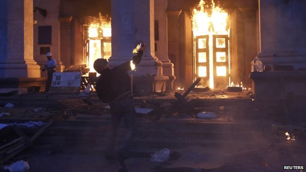 Ukraine: Hàng chục người chết cháy trong đụng độ ở Odessa