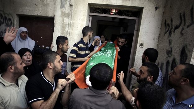 The body of Mohammed Deif's wife